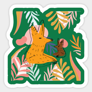 Fox in the wild Sticker